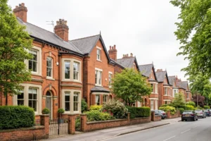Street view of Victorian period properties in West Didsbury Manchester, letting agents Didsbury, Didsbury property management, M20 letting agents