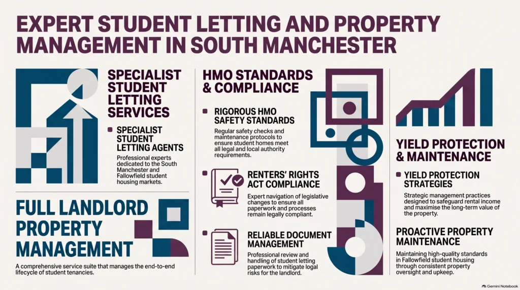 student letting agents, landlord property management, property management service, student HMO management, South Manchester lettings, Fallowfield student housing, Renters Rights Act, HMO licensing