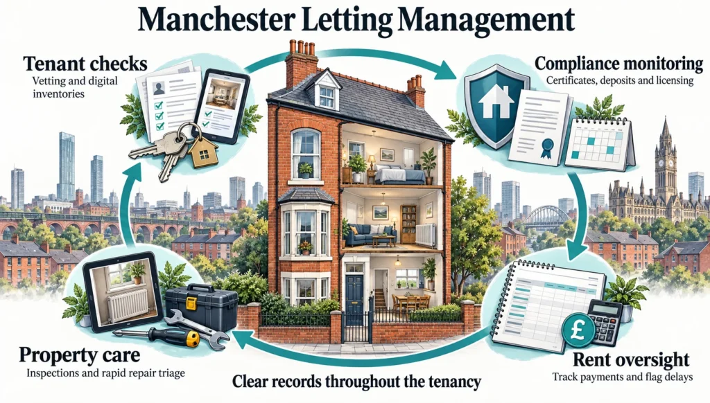 letting management, full management letting service, Manchester landlords, property management Manchester, periodic tenancies, HMO licensing Manchester, rent arrears management, tenancy compliance